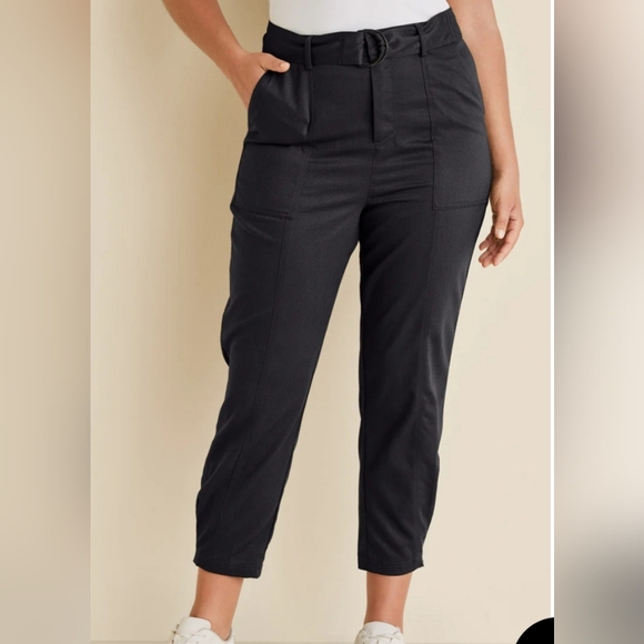 Venus Relaxed Twill Straight Pant Black - Picture 4 of 14